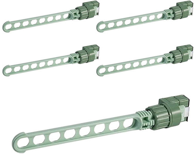 데일린 공간 활용 틈새 옷걸이, 그린, 5개