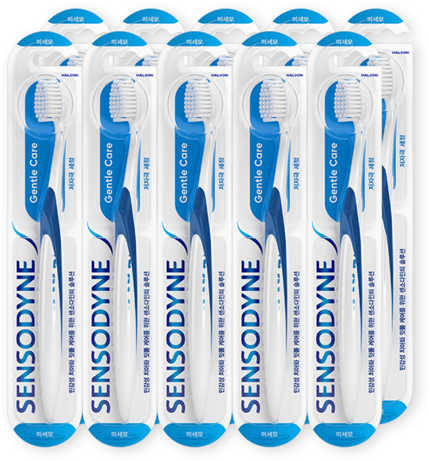 센소다인 부드러운 미세모 젠틀 칫솔, 1개입, 10개