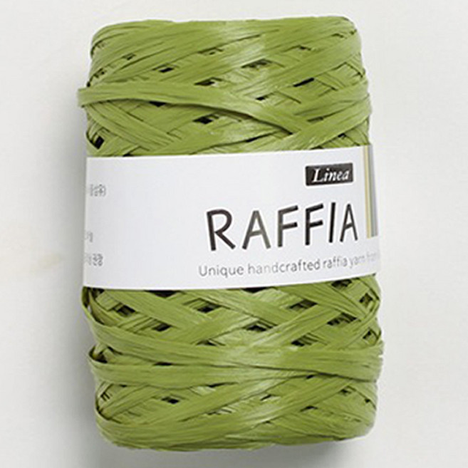 리네아 라피아 뜨개실 40g, 431 연두, 1개
