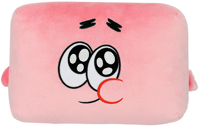 벨르아망 스폰지밥 차량용 목쿠션, 뚱이, 1개