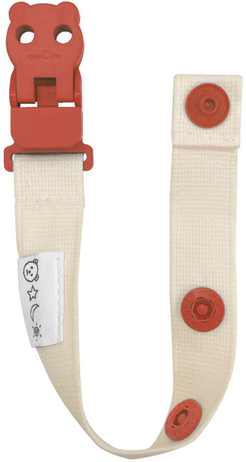 스펙트라 베베곰 쪽쪽이 스트랩 노리개젖꼭지홀더, 바닐라레드, 1개