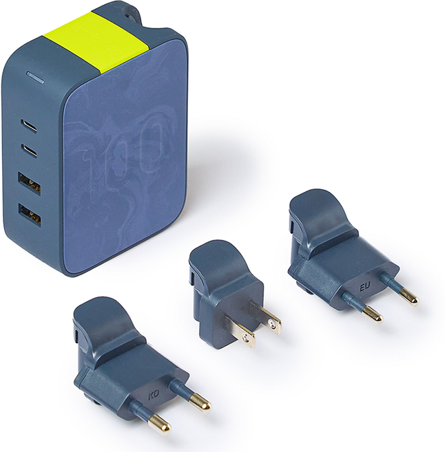 인피니티랩 GaN PD3.0 100W C타입 4포트 멀티 고속충전기, 블루, 1개