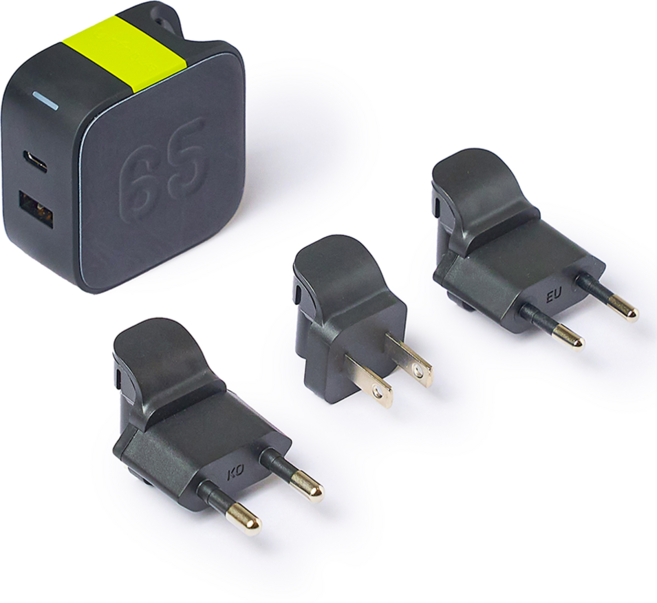 인피니티랩 GaN PD3.0 65W C타입 2포트 멀티 고속충전기, 1개, 블랙
