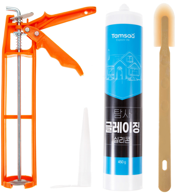 Tamsaa 矽利康 + 架式矽利康槍 + 補縫棒, 1組
