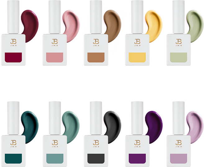 진비 아이비 크레센도 시리즈 컬러 젤 11ml x 10종 세트, 혼합색상, 1개