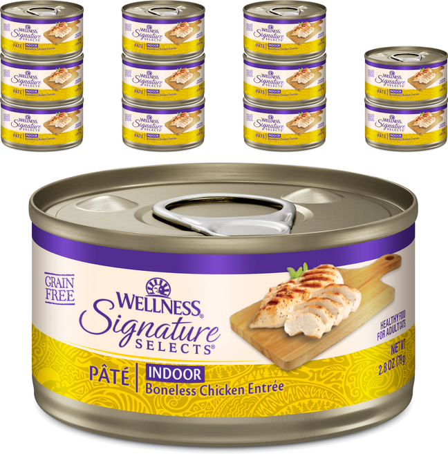 웰니스 고양이 시그니쳐 셀렉트 습식사료 파테, 닭고기, 79g, 12개