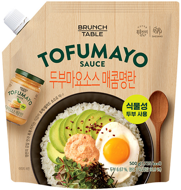 복음자리 브런치테이블 두부마요소스 매콤명란, 500g, 1개