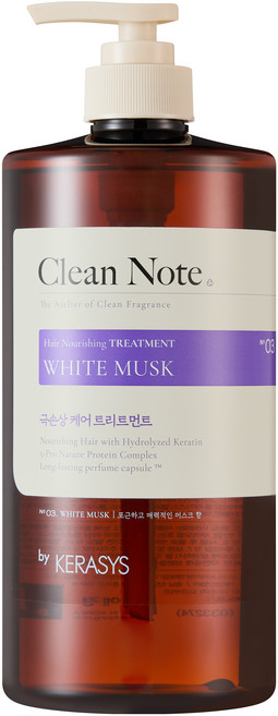 KERASYS Clean Note白麝香護髮乳, 1瓶, 1L