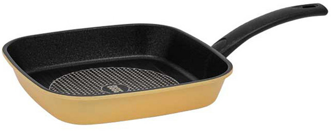 인터쿡 다이아몬드 사각팬 27cm, 연노란색, 단품, 1개