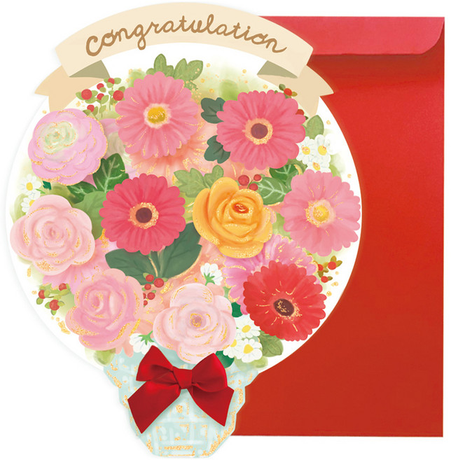 프롬앤투 롤링 페이퍼 카드 세트 FT5002-1, 꽃다발, 1세트