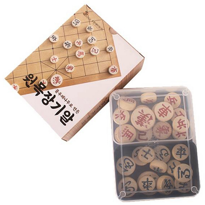 육형제바둑 물푸레나무 원목장기알 세트, 혼합색상, 1개