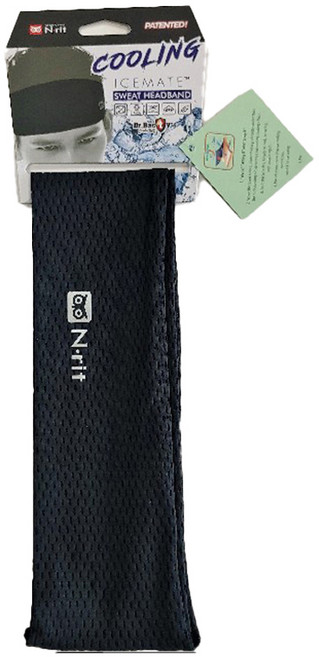 엔릿 쿨링 헤드밴드 사각 일반사, 블랙, 1개