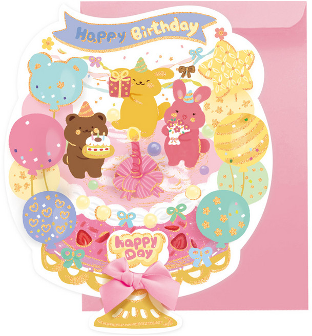 프롬앤투 롤링페이퍼 카드 세트 FT5002-3, 케이크, 1세트