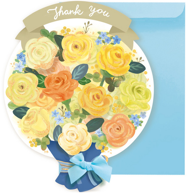 프롬앤투 롤링페이퍼 카드 세트 FT5002-2, 꽃다발, 1세트