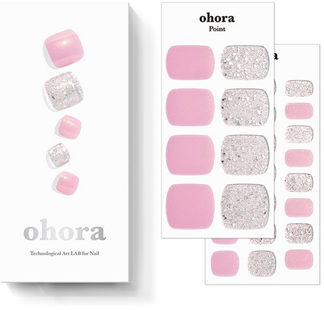 오호라 P 러브 스파클 페디 세트, 1개, 핑크