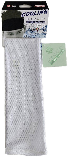 엔릿 쿨링 헤드밴드 사각 재생사, 화이트, 1개