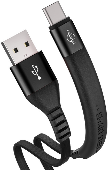 커네틱 스마트 스탠드 고속충전 케이블 C타입, 블랙, 1개, 120cm