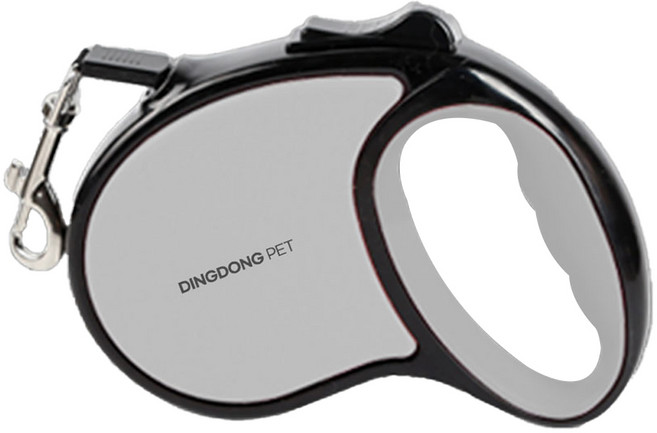 딩동펫 반려동물 데일리 원터치 자동 리드줄, 그레이, 1개