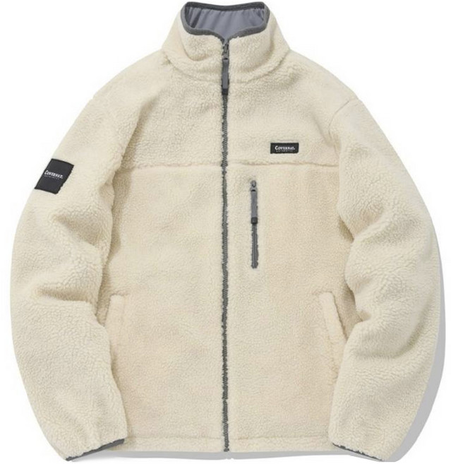 커버낫 남녀공용 리버시블 쉐르파 집업자켓