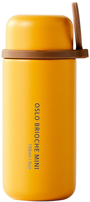 오슬로 스텐 304 브리오슈 미니 텀블러, 옐로우, 150ml, 1개