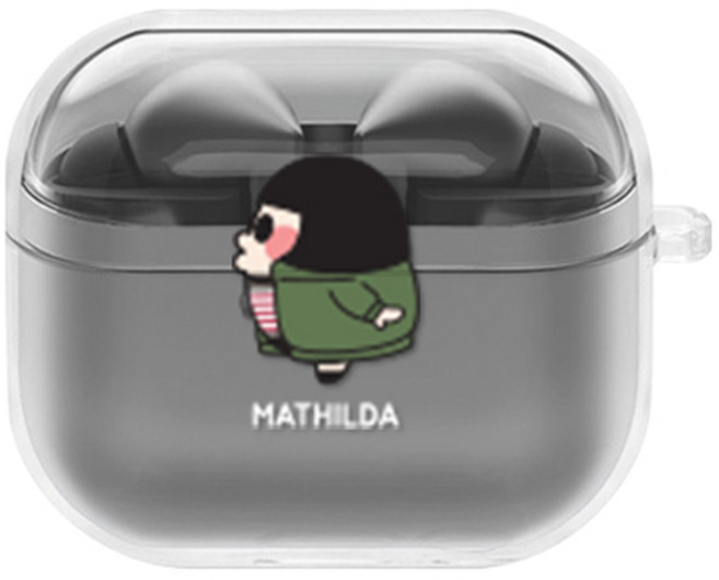 에잇클로드 버블리팝 갤럭시 버즈3 / 버즈 3 프로 공용 일체형 클리어 하드 케이스, 틸다츄, 1개