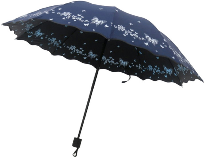 아펙토 블랙암막코팅 모던패턴 라이트 미니 3단 양산 겸용 우산