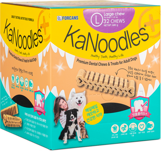 포켄스 카누들 강아지 덴탈껌 L 32p, 구강청결, 680g, 1개