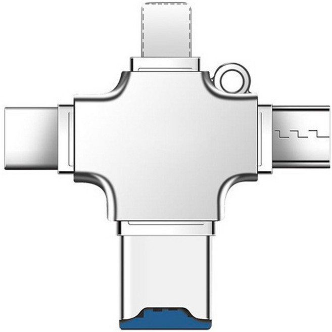 헨센 멀티 4in1 다용도 변환젠더 TF형, 1개, 4cm