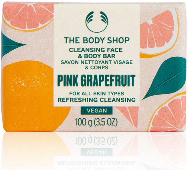 더바디샵 클렌징 페이스 앤 바디 비누바 핑크 그레이프후룻, 100g, 1개입