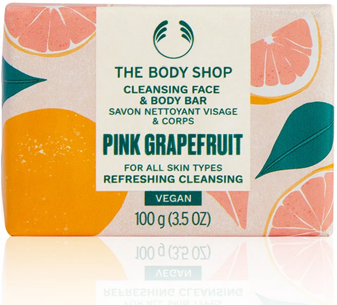더바디샵 클렌징 페이스 앤 바디 비누바 핑크 그레이프후룻, 100g, 1개입 - 쿠팡