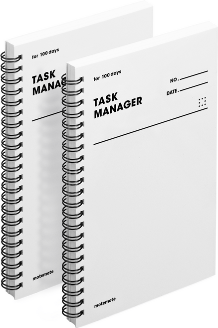모트모트 태스크 매니저 100DAYS 프로젝트 플래너, 화이트, 2개