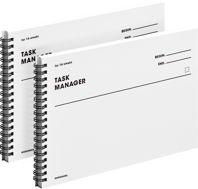 모트모트 태스크 매니저 16WEEKS 프로젝트 플래너, 화이트, 2개