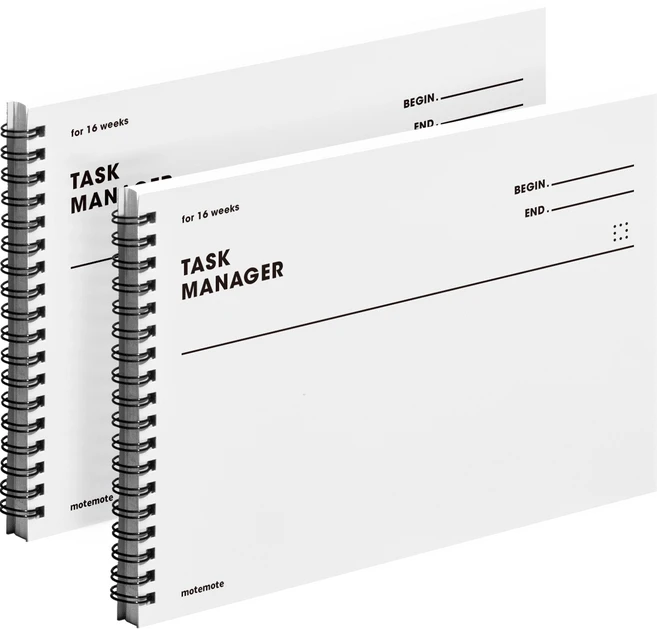 모트모트 태스크 매니저 16WEEKS 프로젝트 플래너, 화이트, 2개 - 쿠팡