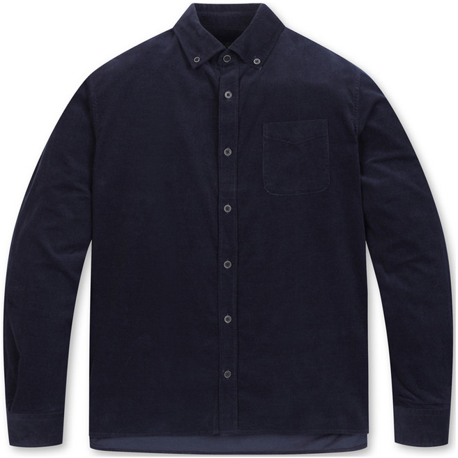 잭니클라우스 남성용 솔리드 코듀로이 면 긴팔 셔츠 LNSAW23311