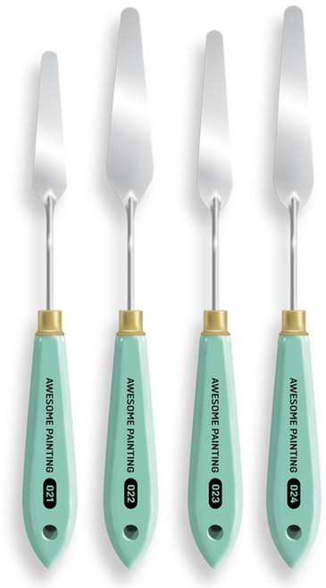 어썸페인팅 소프트형 나이프 4종 세트 105, 1세트