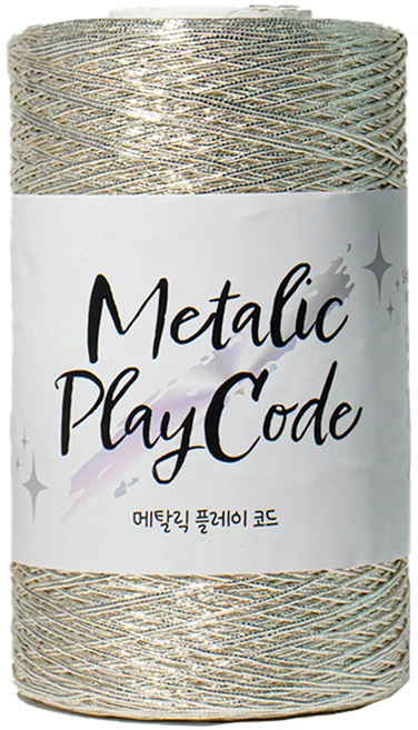 yarna 프리미엄 메탈릭 플레이 코드 250g, 105 리얼 화이트 실버, 1개 - 쿠팡