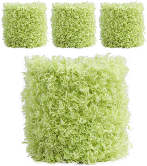 알로데 꼬불 테디 모루 공예 털 철사 1m 4p 세트, 08 그린, 1세트