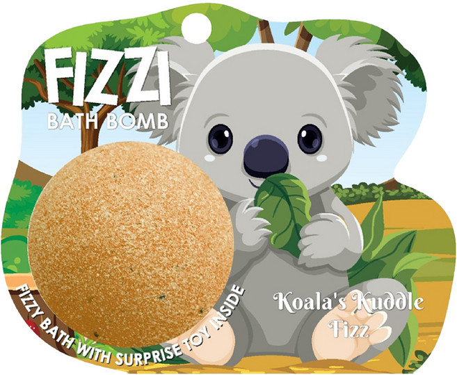 Saboo 台灣公司貨 泡沫沐浴球 KOALA'S KUDDLE FIZZ 無尾熊的咕咕叫聲, 1顆, 100g