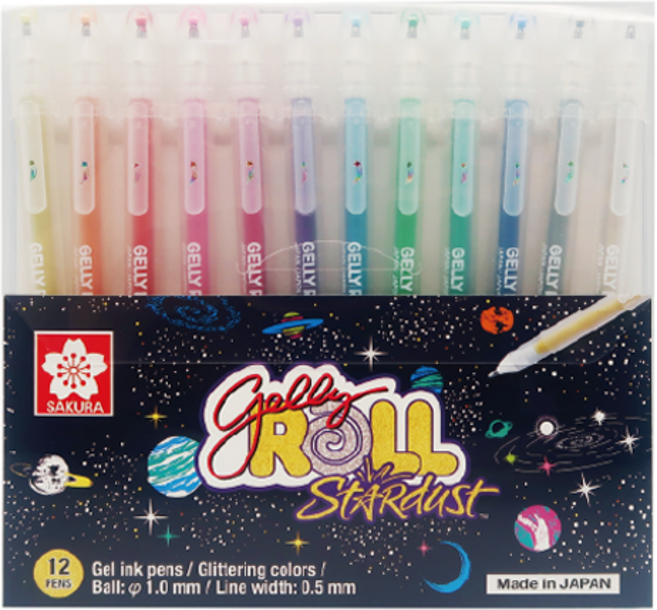 겔리롤 스타더스트 12종 1.0mm, 혼합색상, 1세트