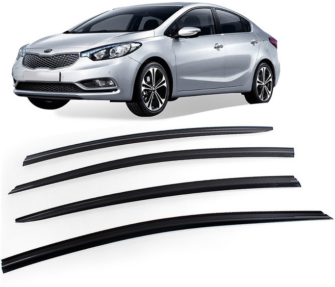 지엠지모터스 썬바이저 세트, K3 4도어(12년~18년) 스모그바이저