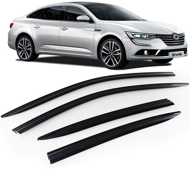 지엠지모터스 스모그 썬바이저 빗물받이 세트, SM6(16년3월~) 스모그바이저