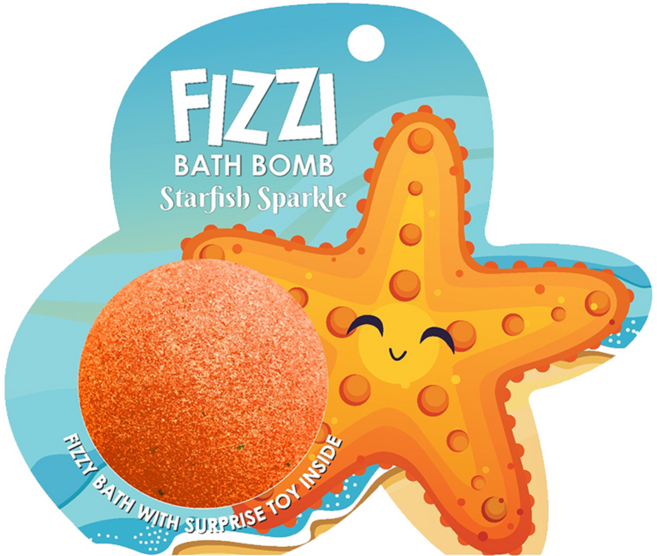 Saboo 台灣公司貨 泡沫沐浴球 STARFISH SPARKLE 海星閃閃, 100g, 1顆