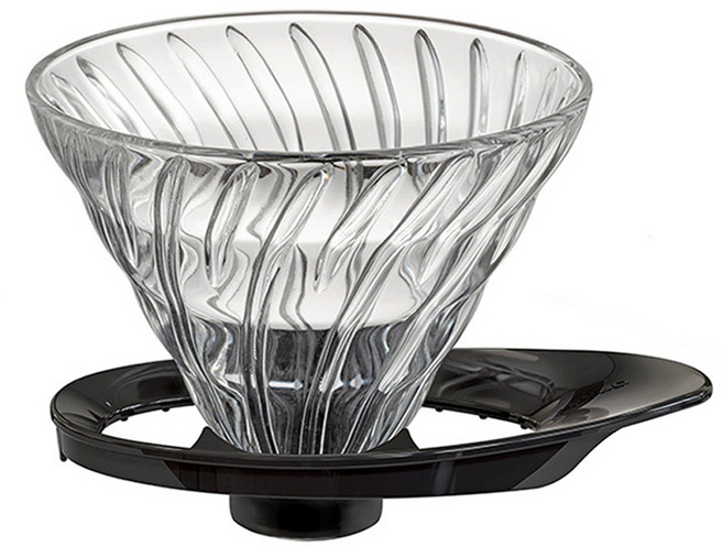 하리오 V60 내열유리 핸드드리퍼 02 블랙 VDGR-02-B, 1개, 단품
