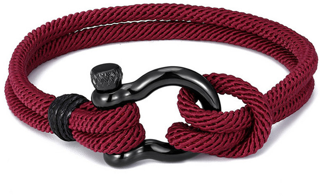 붓다베스트 행운의 말발굽 두줄 매듭 팔찌