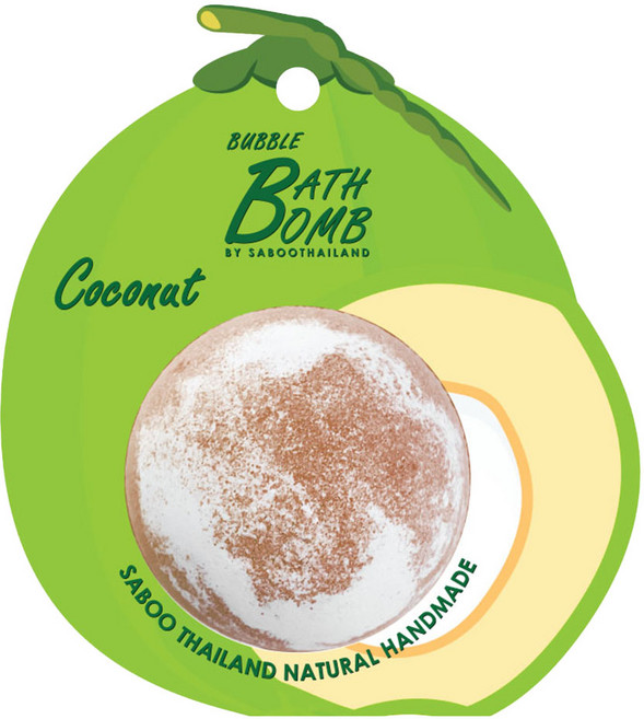 Saboo 台灣公司貨 泡泡沐浴球 Green COCONUT 綠椰子, 150g, 1顆