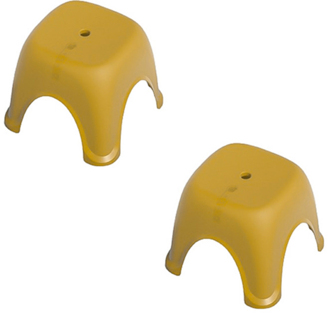 블럭마트 모던 욕실 의자 2p, 옐로우