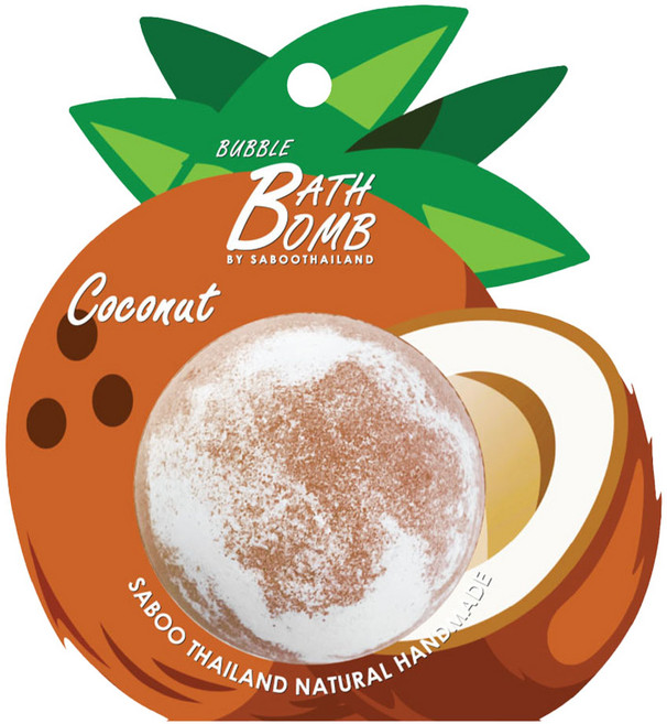 Saboo 台灣公司貨 泡泡沐浴球 COCONUT 椰子, 150g, 1顆