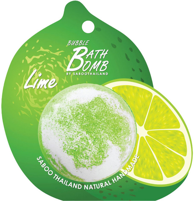 Saboo 台灣公司貨 泡泡沐浴球 LIME 萊姆, 150g, 1顆