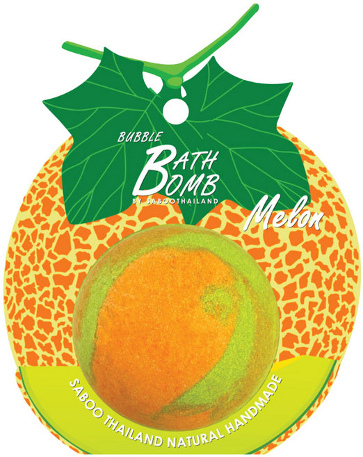 Saboo 台灣公司貨 泡泡沐浴球 MELON 哈密瓜, 150g, 1顆