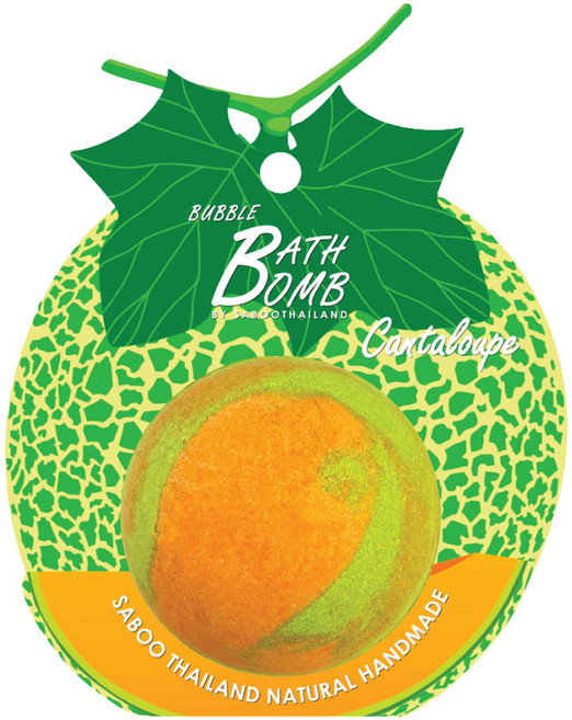 Saboo 台灣公司貨 泡泡沐浴球 CANTALOUPE 綠哈密​​瓜, 150g, 1顆
